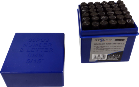 Set poansoane litere A-Z si cifere numere 0-9 8mm 36piese (S12102) [1]