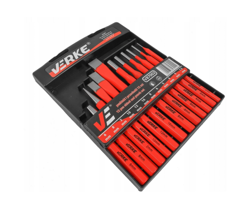 Set poansoane si dalti VERKE, 12 piese, Cr-V, cu caseta (V87002) [4]