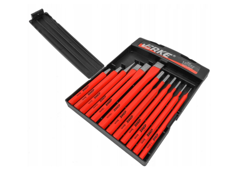 Set poansoane si dalti VERKE, 12 piese, Cr-V, cu caseta (V87002) [5]