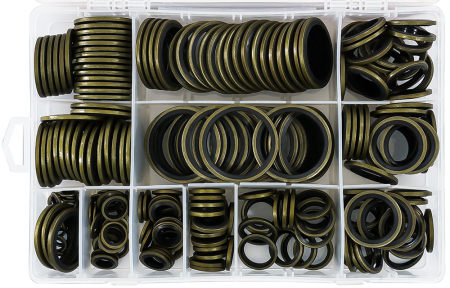 Accesorii / consumabile atelier auto - Set saibe metrice pentru dopuri de scurgere, 240 bucati, M6-M30 (V06709)