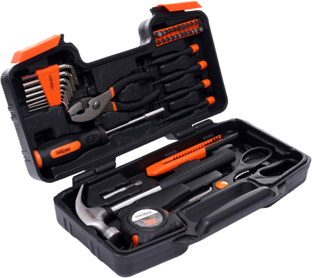 Chei - Set scule 40 piese CrV clichet 1/4 72T tubulare biti extensii valiza transport (KD10836)