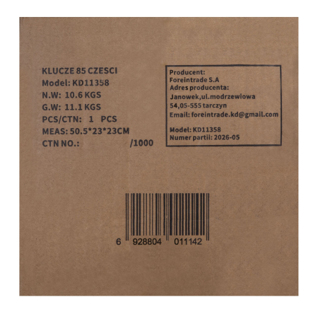 Set scule 85 piese cu trusa pliabila, chei tubulare 4-32 mm (KD11358) [11]