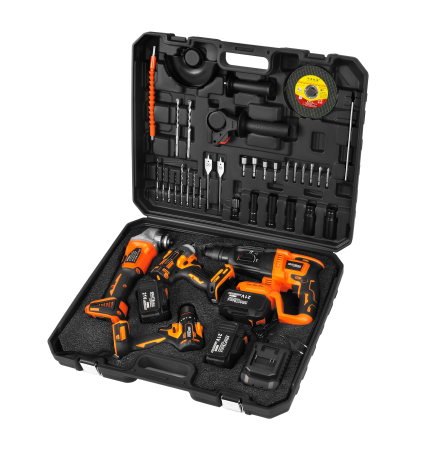 Set scule electrice fara fir 21V, 4 scule, 3 baterii 3000mAh (KD3358) [24]