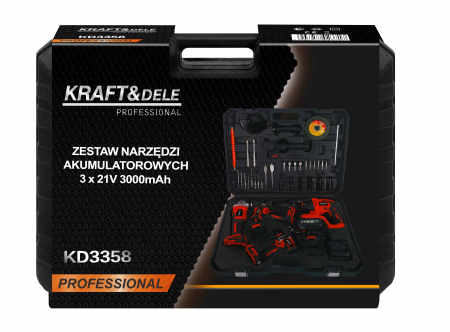 Set scule electrice fara fir 21V, 4 scule, 3 baterii 3000mAh (KD3358) [22]