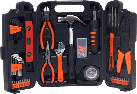 Chei - Set scule profesionale 129 piese CrV in valiza pentru atelier garaj reparatii si montaj universal (KD10465)