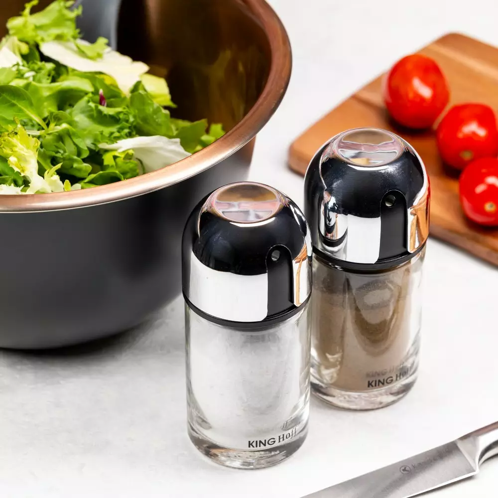 Set solnita si pipernita din sticla si metal (KH-1644) [3]