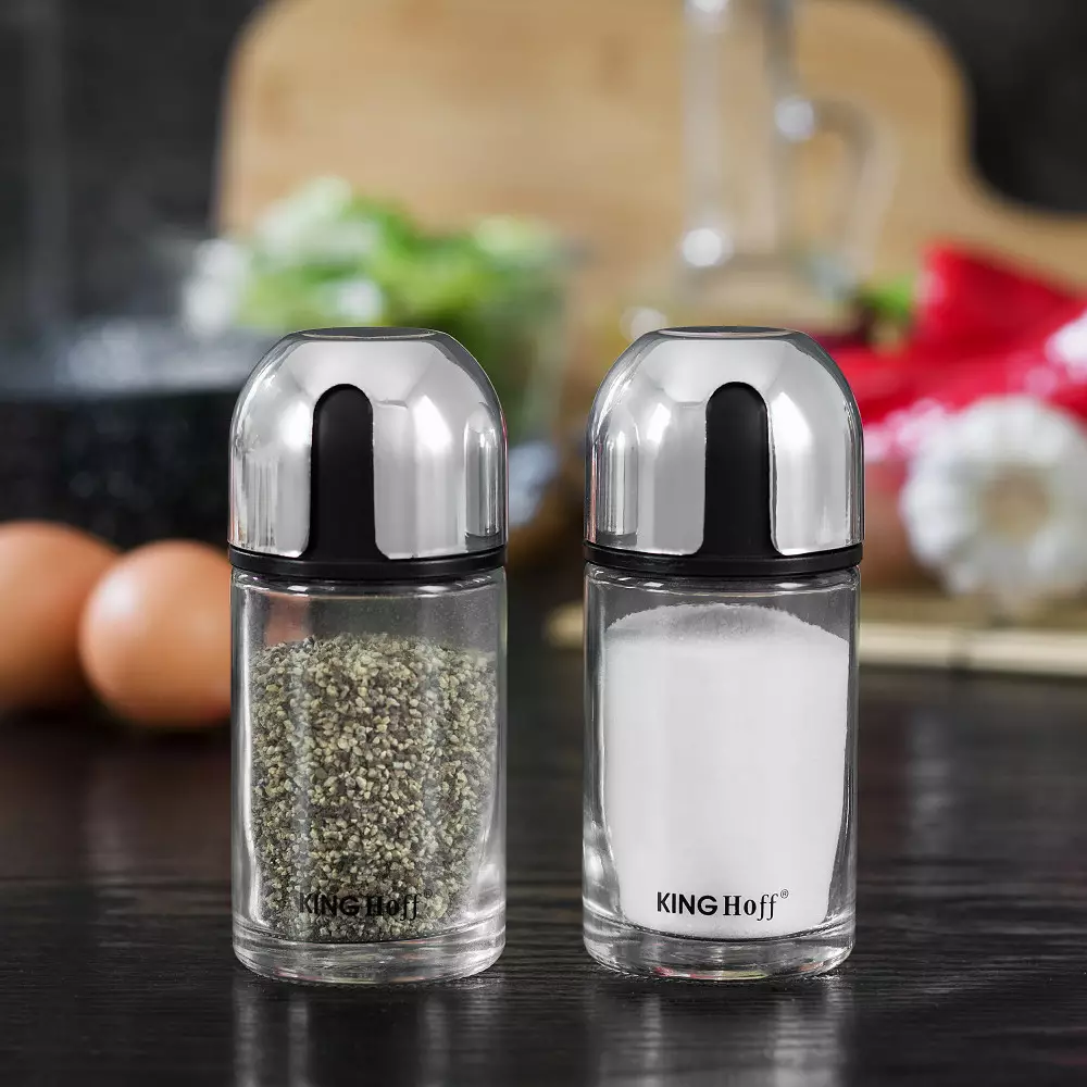 Set solnita si pipernita din sticla si metal (KH-1644) [1]