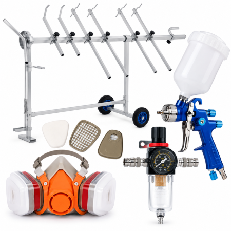 Pistol / sistem vopsit - Set suport vopsit si masca de protectie cu filtru (KD349+KD10030+KD10212+KD1497)