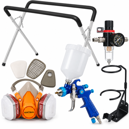 Pistol / sistem vopsit - Set suport vopsit si masca de protectie cu filtru (KD3585+KD10030+KD10212+KD1497+KD3586)