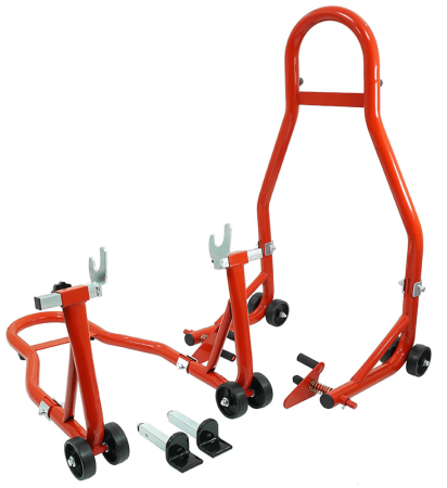 Altele - Set suporti motocicleta 450 kg 2 buc, stand stabil pentru intretinere si reparatii moto (V83102)