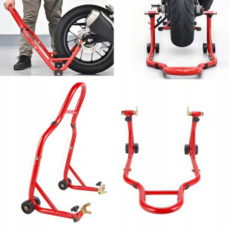 Set suporti motocicleta 450 kg 2 buc, stand stabil pentru intretinere si reparatii moto (V83102) [5]