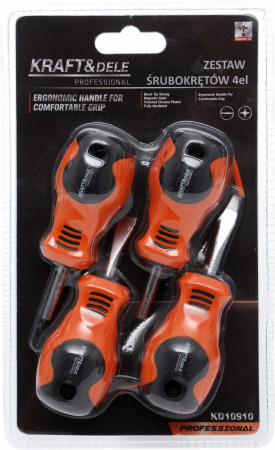 Set surubelnite 4 piese cu varf magnetic si maner ergonomic pentru uz general (KD10910) [5]