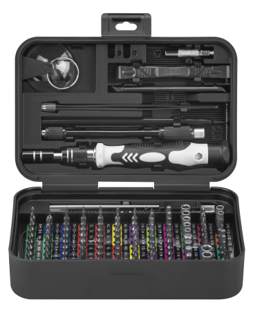 Altele - Set surubelnite de precizie 132 piese, biti CR-V pentru electronica (KD12692)