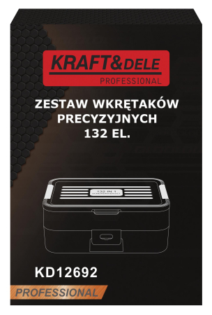 Set surubelnite de precizie 132 piese, biti CR-V pentru electronica (KD12692) [11]