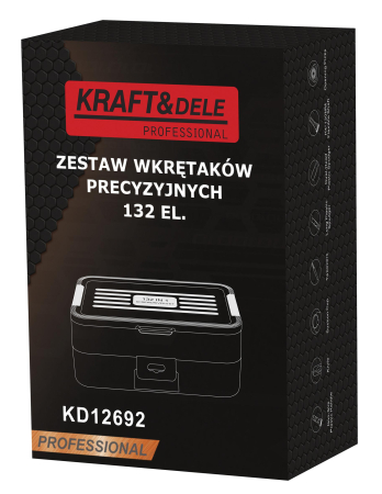 Set surubelnite de precizie 132 piese, biti CR-V pentru electronica (KD12692) [12]