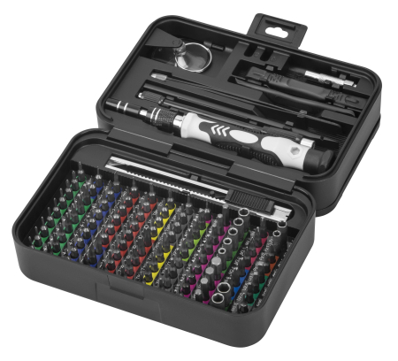 Set surubelnite de precizie 132 piese, biti CR-V pentru electronica (KD12692) [1]