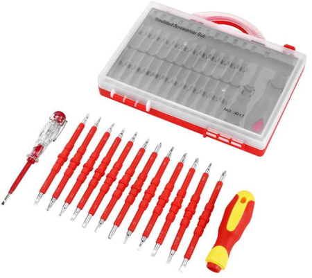 Produse noi (necategorizate) - Set surubelnite izolate pentru electricieni 14 bucati (KD5971)