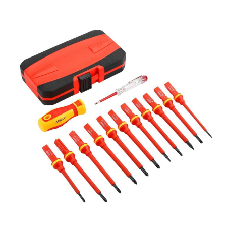 Produse noi (necategorizate) - Set surubelnite izolate pentru electricieni 14 bucati (KD5972)