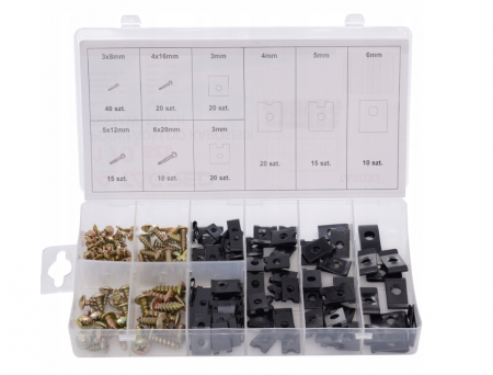 Produse noi (necategorizate) - Set suruburi saibe pentru caroserie auto M3-M6 170piese (TA4097)