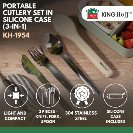 Set tacamuri portabile 3 in 1 din otel inoxidabil in husa de silicon (KH-1954) [9]