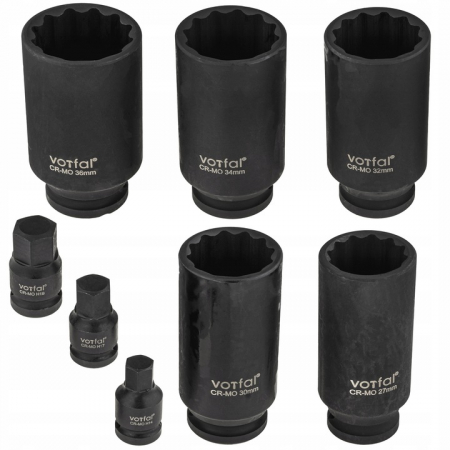 Set trusa chei tubulare + biti hexagonale imbus impact ½ 24-36mm H14 H17 H19 (VRF08129-3) [1]