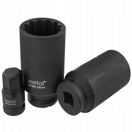 Set trusa chei tubulare + biti hexagonale imbus impact ½ 24-36mm H14 H17 H19 (VRF08129-3) [2]