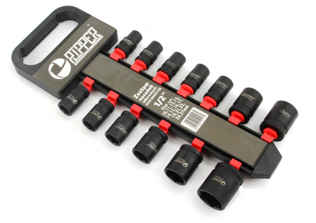 Chei tubulare - Set trusa chei tubulare impact 1 2 13 piese 10-27mm intarite, pistol impact (M58273R)