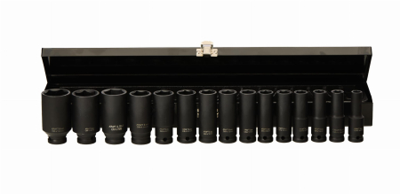 Produse noi (necategorizate) - Set trusa chei tubulare impact 1 2 15 piese 10-32mm intarite pistol impact (KD11769)