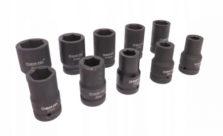 Set trusa chei tubulare impact 10 piese 17-41 mm intarite, pistol impact (M58261) [6]