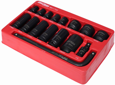 Set trusa chei tubulare impact ½ 16 piese 10-36mm intarite, pistol impact (KD11762) [4]