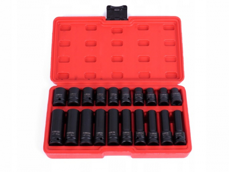 Set trusa chei tubulare impact ½ 20 piese 10-19mm intarite, pistol impact (M58259) [1]