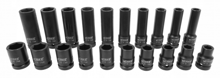 Set trusa chei tubulare impact ½ 20 piese 10-19mm intarite, pistol impact (V39464) [1]
