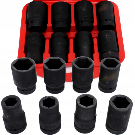 Set trusa chei tubulare impact 3 4 8 piese 22-41 mm intarite, pistol impact (KD10216) [1]