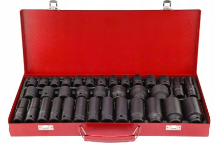 De impact / de forta - Set trusa chei tubulare impact ½ 35 piese 8-32mm intarite, pistol impact (KD11756)