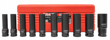 Set trusa chei tubulare impact lungi ½ 10 piese 10-24mm intarite, pistol impact (V39467) [9]