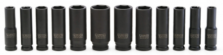 Set trusa chei tubulare impact lungi ½ 12 piese 10-27mm intarite, pistol impact (M00814) [2]