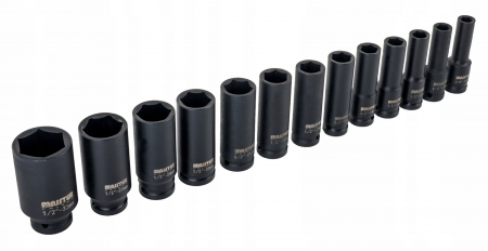 Set trusa chei tubulare impact lungi ½ 13 piese 10-32mm intarite, pistol impact (MP0602) [2]