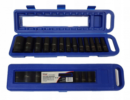 Set trusa chei tubulare impact lungi ½ 13 piese 10-32mm intarite, pistol impact (S10613) [1]