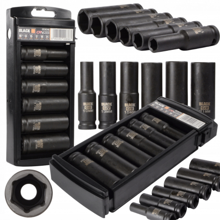 Set trusa chei tubulare impact lungi ½ 6 piese 10-21mm intarite, pistol impact (13306) [0]