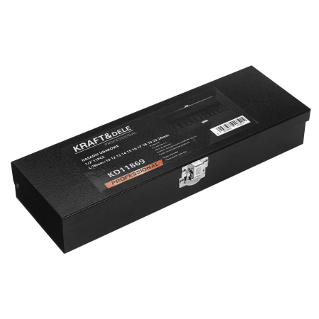 Set trusa chei tubulare impact lungi 78mm ½ 11 piese 10-24mm intarite, pistol impact [9]