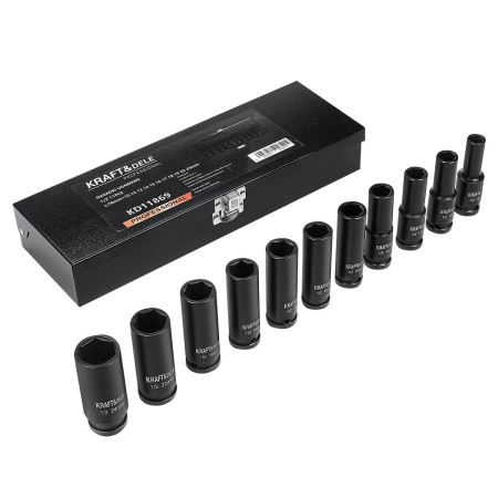 Produse noi (necategorizate) - Set trusa chei tubulare impact lungi 78mm ½ 11 piese 10-24mm intarite, pistol impact