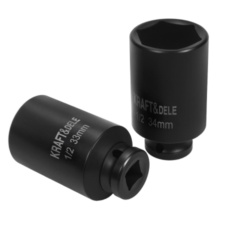 Set trusa chei tubulare impact lungi 78mm ½ 20 piese 10-38mm intarite, pistol impact (KD11867) [9]