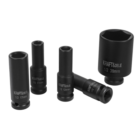 Set trusa chei tubulare impact lungi 78mm ½ 20 piese 10-38mm intarite, pistol impact (KD11867) [10]