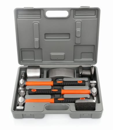 Scule de mana - Set trusa ciocane si nicovale tichinigerie tinichigiu 7 buc (KD319)