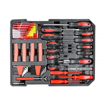 Set trusa de scule si chei combinate cu clichet, 186 piese, cu troliu si valiza din aluminiu (186CC-2) [13]