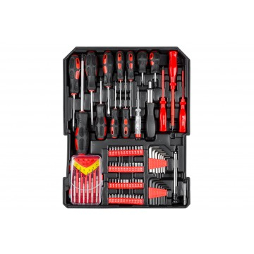 Set trusa de scule si chei combinate cu clichet, 187 piese, cu troliu si valiza din aluminiu (TIREX-187) [1]