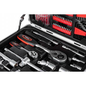 Set trusa de scule si chei combinate cu clichet, 187 piese, cu troliu si valiza din aluminiu (TIREX-187) [2]
