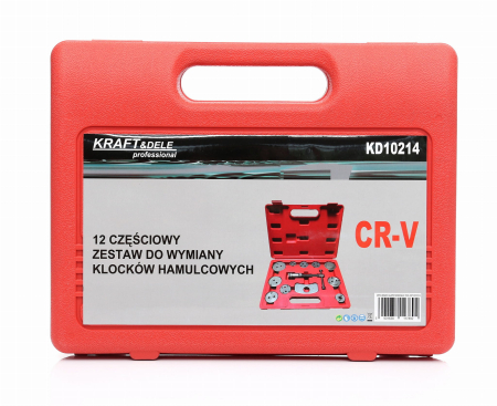 Set trusa presa piston etrier frana 12 piese schimb placute frana, impins pistoane (KD10214) [1]