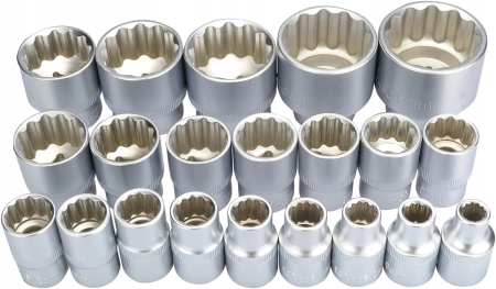 Set tubulare 1/2" scurte 8–36mm, 20 piese, lungime 37mm, otel CRV (SK-021-03-ST) [4]