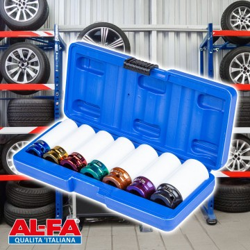 Set tubulare cu impact pentru jante aluminiu 1/2 7 piese 17-27mm CrMo (AL-FA7) [1]